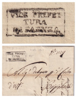 LETTERA ITALIA. 7 LUGLIO 1807. VICE PREFET/TURA/DE FAENZA. CARLO MANTEGAZZA. DEPARTIMENTO DEL RUBICONE. REGNO - 1. ...-1850 Prefilatelia