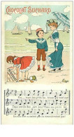 CHROMOS.SUCHARD.n°75.PARTITION DE MUSIQUE.SCENE DE PLAGE - Suchard