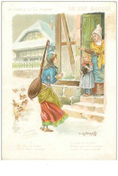 CHROMOS.n°17.AU BON MARCHE.11 X 16 Cm.LA CIGALE ET LA FOURMI.(4)P KAUFFMANN - Au Bon Marché