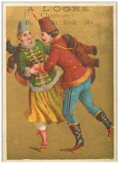 CHROMOS.n°124.A L'OGRE.CHAUSSURE.COUPLE PATINANT.FONDS DORE - Sonstige & Ohne Zuordnung