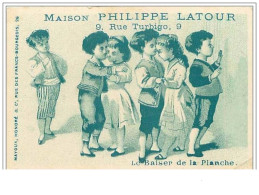 CHROMOS.n°112.PHILIPPE LATOUR.CHAUSSURES.LE BAISER DE LA PLANCHE.ENFANTS AU THEATRE.PLIE - Sonstige & Ohne Zuordnung