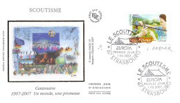 FRANCE.FDC.AM11180.01/05/2007.Cachet Strasbourg.Scoutisme.Centenaire 1907-2007 - 2000-2009