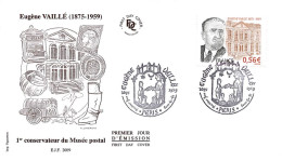 FRANCE.FDC.AM11114.19/09/2009.Cachet Paris.Eugène Vaillé.Premier Conservateur Du Musée Postal - 2000-2009