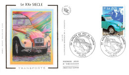 FRANCE.FDC.AM11756.23/03/2002.Cachet Paris.Le XXe Siècle.Transports.La 2 CV - 2000-2009