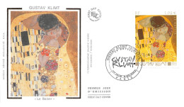 FRANCE.FDC.AM11745.08/02/2002.Cachet Paris.Gustav Klimt."Le Baiser" - 2000-2009