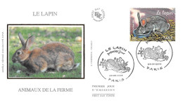 FRANCE.FDC.AM11543.24/04/2004.Cachet Paris.Animaux De La Ferme.Le Lapin - 2000-2009