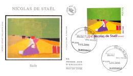 FRANCE.FDC.AM11424.05/03/2005.Cachet Grenoble.Nicolas De Staël.Sicile - 2000-2009