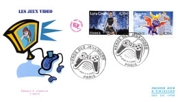 FRANCE.FDC.AM11406.11/11/2005.Cachet Paris.Les Jeux Vidéo.Lara Croft.Spyro - 2000-2009