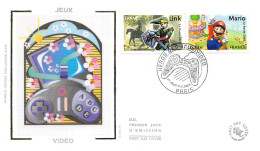 FRANCE.FDC.AM11506.11/11/2005.Cachet Paris.Jeux Vidéo.Link.Mario - 2000-2009