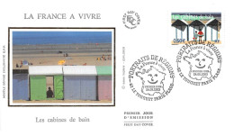 FRANCE.FDC.AM11698.24/05/2003.Cachet Le Touquet Paris Plage.Portraits De Régions.Les Cabines De Bain - 2000-2009