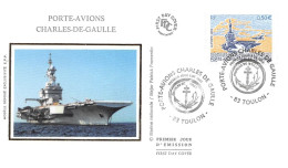 FRANCE.FDC.AM11696.08/05/2003.Cachet Toulon.Porte-avions Charles-de-Gaulle - 2000-2009