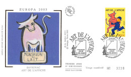 FRANCE.FDC.AM11694.08/05/2003.Cachet Strasbourg.Art De L'affiche.Europa 2003.Savignac - 2000-2009