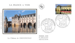 FRANCE.FDC.AM11679.20/09/2003.Cachet Chenonceau.Portraits De Régions.Le Château De Chenonceau - 2000-2009