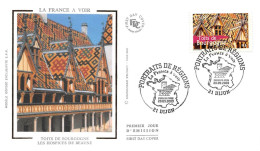 FRANCE.FDC.AM11674.20/09/2003.Cachet Dijon.Portraits De Régions.Toits De Bourgogne.Les Hospices De Beaune - 2000-2009