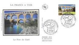 FRANCE.FDC.AM11671.20/09/2003.Cachet Vers-pont-du-gard.Portraits De Régions.Le Pont Du Gard - 2000-2009