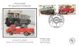 FRANCE.FDC.AM11666.24/10/2003.Cachet Paris.Utilitaires Et Grandes échelles.Autobus Parisien.Véhicule De Premiers Secours - 2000-2009