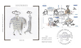 FRANCE. FDC.n°208809. 8/10/2010. Cachet Paris. Sourires - 2010-2019