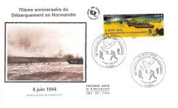 FRANCE. FDC. N°208450. 5/06/2014. Cachet Caen. 70ème Anniversaire Du Débarquement Normandie. - 2010-2019