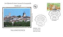 FRANCE. FDC. N°208300. 30/03/2012. Cachet Vezelay. Via Lemovicencias. Chemins De St Jacques De Compostelle - 2010-2019