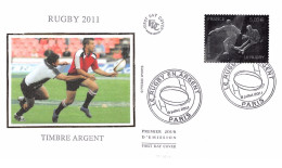 FRANCE. FDC. N°208080. 8/07/2011 .cachet Paris. RUGBY. Le Rugby En Argent - 2010-2019