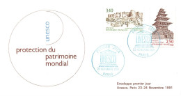 FRANCE. FDC. N°207974. 23/09/2011. Cachet Paris.  UNESCO. Protection Du Patrimoine Mondial - 2010-2019