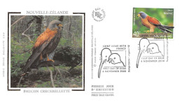 FRANCE.FDC.AM11971.04/11/2000.Nouvelle-Zélande.Faucon Crecerellette - 2000-2009