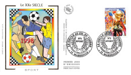 FRANCE.FDC.AM11923.15/04/2000.Cachet Marseille.Le XXe Siècle.Sport.France Championne Du Monde 1998 - 2000-2009