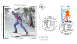 FRANCE.FDC.AM11305.04/02/2006.Cachet Alberville.JO Turin 2006.Biathlon - 2000-2009