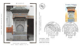 FRANCE.FDC.AM11899.14/12/2001.Cachet Paris.Patrimoine Culturel France-Maroc.Maroc.Fontaine Nejjarine.Médina De Fès - 2000-2009