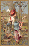 Chromos.AM14201.Poulain.6x9 Cm Environ.1.François, Vois-tu Le Garde ? Enfants Regardant Au Dessus De La Barrière - Poulain