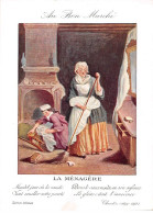 Chromos.AM15461.16x11 Cm Environ.Au Bon Marché.La Ménagère.Maudit Jour Ou La Vanité Vient Souiller Notre Pureté... - Au Bon Marché