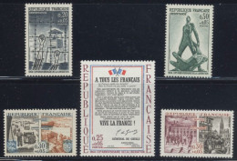 N° 1407 1408 1409 1410 1411 Série 20e Anniversaire De La Libération - Neufs