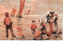 Chromos.AM16326.7x11 Cm Environ.Paul Mairesse.Chicorée.La Mer.N°2.Femmes De Pêcheurs Sur La Plage - Tee & Kaffee