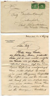 Germany 1926 Cover W/ Letter; Vohwinkel To Ostenfelde; 5pf. German Eagle, Pair - Lettres & Documents
