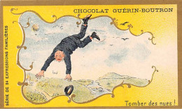 Chromos.AM13529.Guérin-Boutron.10x6 Cm Environ.Expressions Familères.Tomber Des Nues - Guérin-Boutron