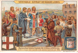 Chromos.AM16120.7x10 Cm Environ.Liebig.Episodes Historiques De Villes Célèbres.Alfred Le Grand Rend Londres à Ses ... - Liebig