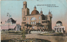 ZY 82- BRUXELLES ( BELGIQUE ) - EXPOSITION 1910 - LE PAVILLON DE MONACO - CARTE COLORISEE - 2 SCANS - Wereldtentoonstellingen