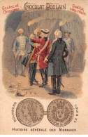 Chromos.AM14491.6x9 Cm Environ.Poulain.Histoire Générale Des Monnaies.N°52.Bourbons.Louis XV - Poulain