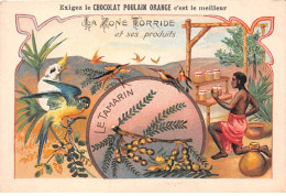 Chromos.AM16155.7x11 Cm Environ.Chocolat.Poulain.La Zone Torride Et Ses Produits.Le Tamarin - Poulain