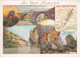 Chromos.AM16741.11x16 Cm Environ.Au Bon Marché.Les Cévennes.Montpellier.Pont De Ste Enimie.Gorges Du Tarn... - Au Bon Marché