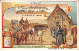 Chromos.AM13244.Liebig.L'Islande.Le Cratère De L'Hécla.Enterrement En Islande - Liebig