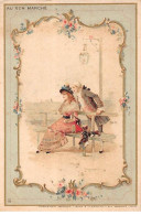 Chromos -COR11101 - Au Bon Marché - Homme- Femme- Banc- Lampadaire - 8x12cm Env. - Au Bon Marché