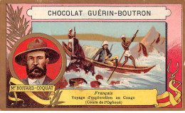 Chromos -COR11465 - Chocolat Guérin-Boutron - Mr Boffard-Coquat - Bateau - Rocher - Congo -  6x10cm Env. - Guerin Boutron