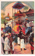 Chromos -COR11445 - Chicorée Boulangère - Colombo - Procession - Eléphant- Foule  -  7x10cm Env. - Tè & Caffè