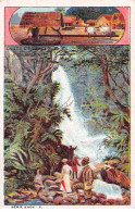 Chromos -COR11433 - Chicorée Boulangère - Moulin à Cocotiers- Chutes D'eau - Ceylan  -  7x10cm Env. - Thé & Café