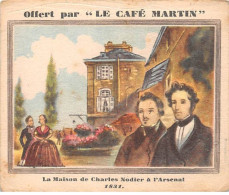 Chromos -COR11425 - Café Martin - Maison - Charles Nodier - Arsenal - Hommes -Femmes -  9x8cm Env. - Tea & Coffee Manufacturers