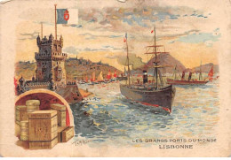 Chromos -COR11309 - Les Grands Ports Du Monde - Lisbonne - Bateaux - En L'état -  10x7cm Env. - Altri & Non Classificati