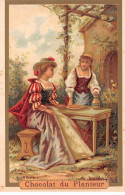 Chromos -COR11316 - Chocolat Du Planteur - Femmes- Table - Banc - Fleurs -  10x6cm Env. - Sonstige & Ohne Zuordnung