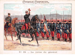 Chromos -COR11252 - Chocolat Carpentier - La Revue Du Général - Hommes - Soldats -  Cheval - 8x11cm Env. - Altri & Non Classificati