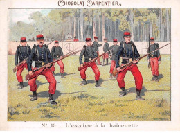 Chromos -COR11250 - Chocolat Carpentier - L'escrime à La Baïonnette - Hommes - Soldats -  8x11cm Env. - Altri & Non Classificati